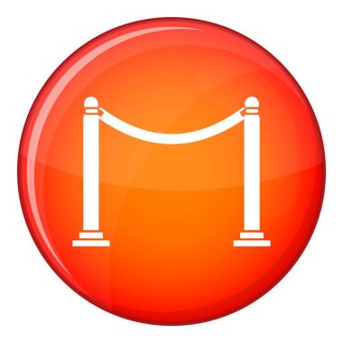 Teyp simgesi, düz stil ile dekoratif direkler