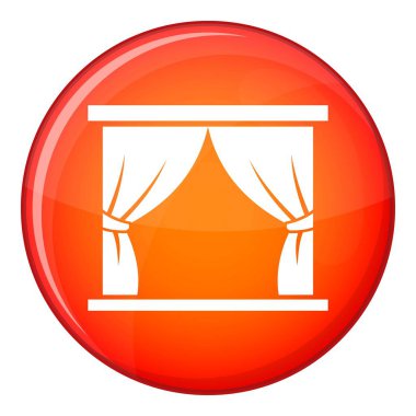 Perde sahne simgesini, düz stil