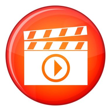 Klaket film simgesi, düz stil av için
