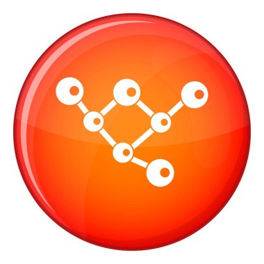 Molekül yapısı simgesi, düz stil