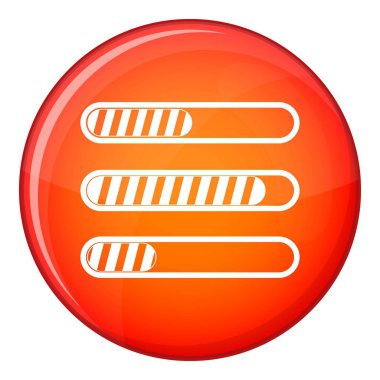 İşareti yatay sütunlar yük simgesi, düz stil