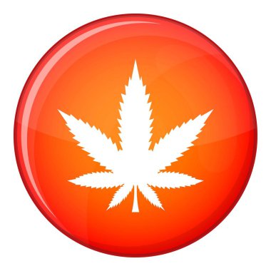 Esrar yaprak simgesi, düz stil