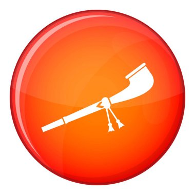 Retro yasaktır boru simgesi, düz stil