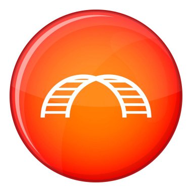 Tırmanma merdivenleri simgesi, düz stil