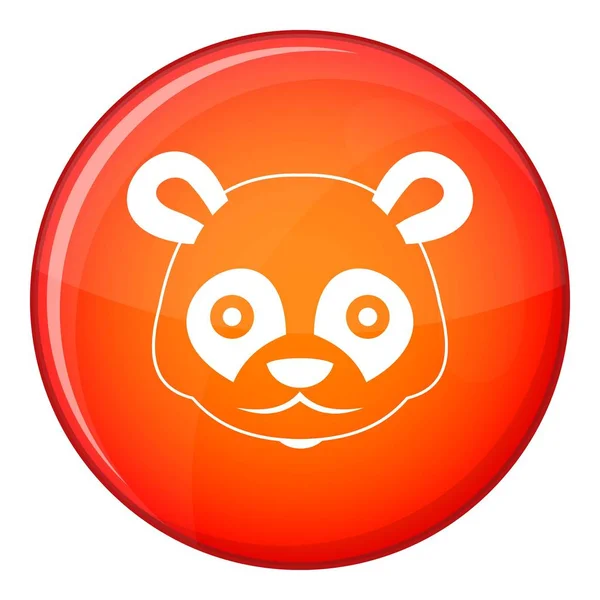 Cabeça de ícone de panda, estilo plano — Vetor de Stock