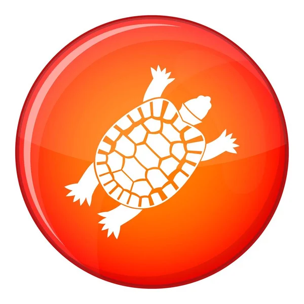Icono de tortuga, estilo plano — Archivo Imágenes Vectoriales