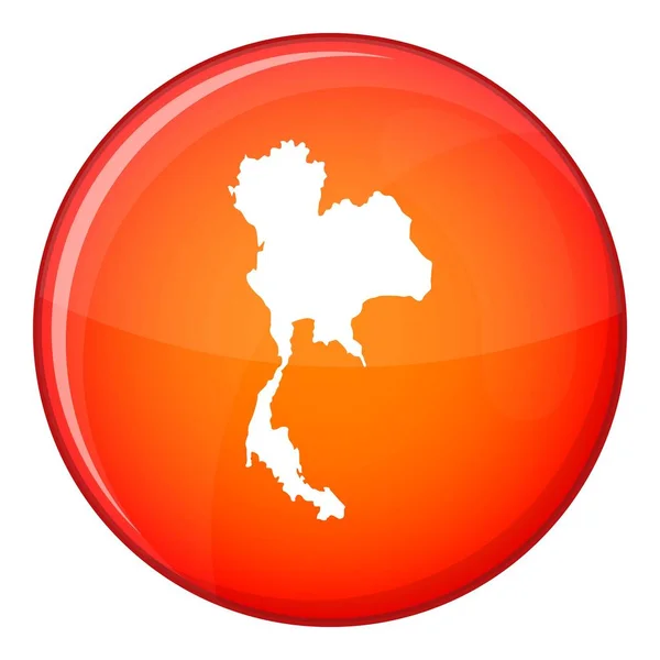 Thailand karta ikon, platt stil — Stock vektor