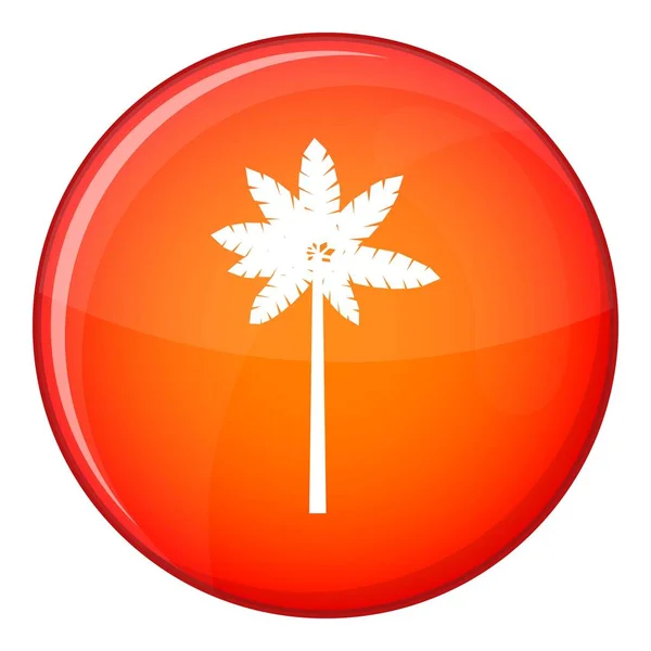 Palm houtige plant pictogram, vlakke stijl — Stockvector