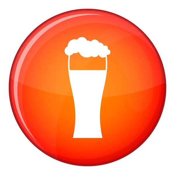 Vaso de cerveza icono, estilo plano — Vector de stock