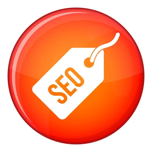 Seo tag icon, flat style — Stock Vector