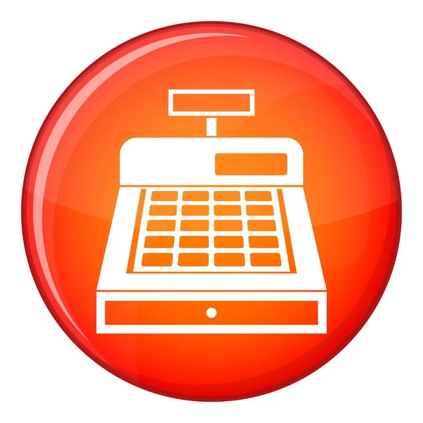 Cash register icon, flat style — Stock Vector