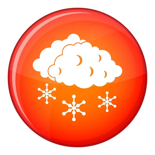 Wolken en sneeuw pictogram, vlakke stijl — Stockvector