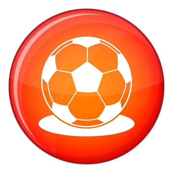 Ícone de bola de futebol, estilo plano — Vetor de Stock