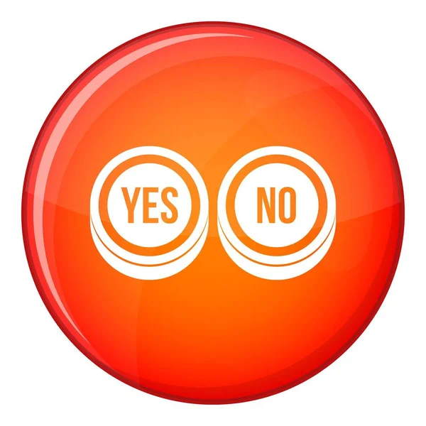 Round signs yes and no icon, flat style — Stock Vector
