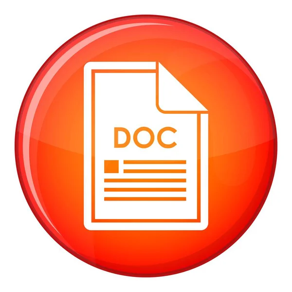 Soubor Doc ikonu, plochý — Stockový vektor