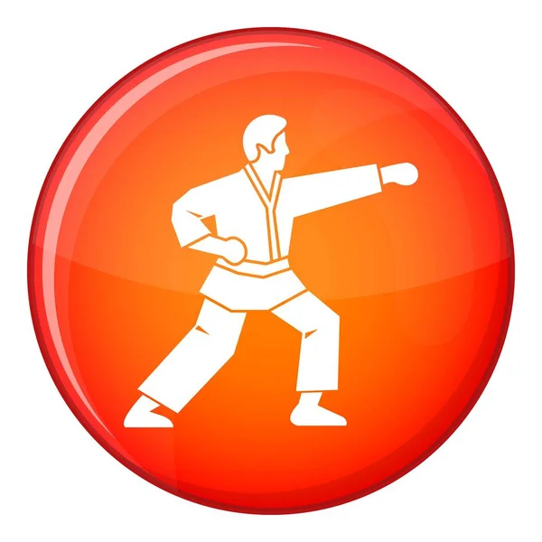 Aikido Kämpfer Ikone, flacher Stil — Stockvektor