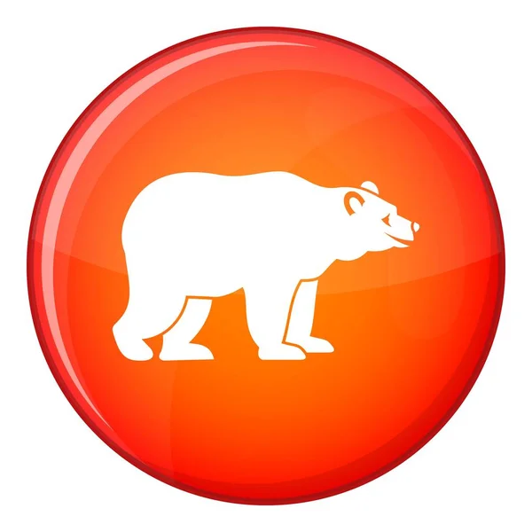 Icona dell'orso, stile piatto — Vettoriale Stock