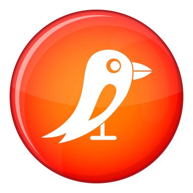 Sosyal ağ kuş simgesi, düz stil