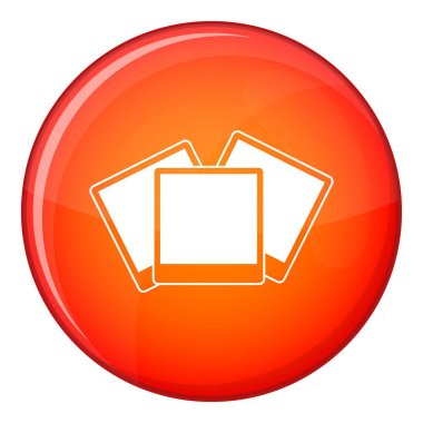 Düğün davetiye kartları simgesi, düz stil