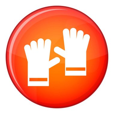 Lastik eldiven simgesi, düz stil