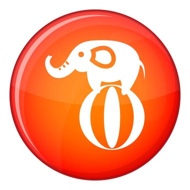 Bir topu simgesini, düz stil Dengeleme fil