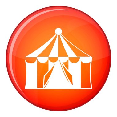 Sirk çadırı simgesi, düz stil