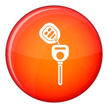 Araba anahtarı uzaktan kumanda simgesi, düz stil ile