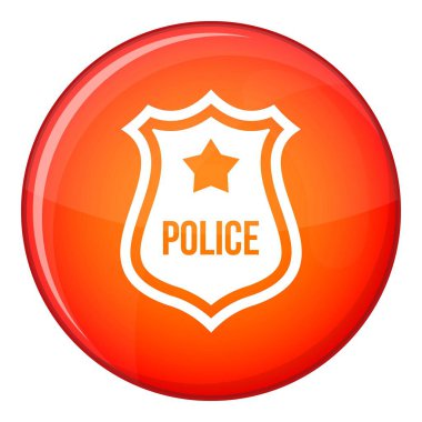 Polis rozeti simgesi, düz stil