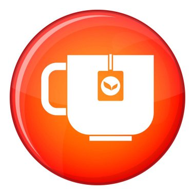 Fincan çay simgesi, düz stil