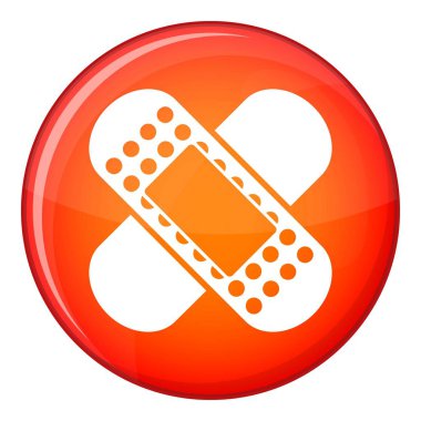 Tıbbi yama simge, düz stil