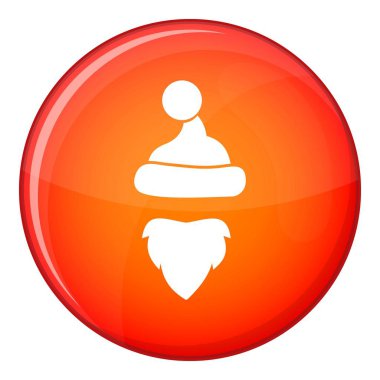 Noel Baba'nın ponpon ile kap ve simge sakal