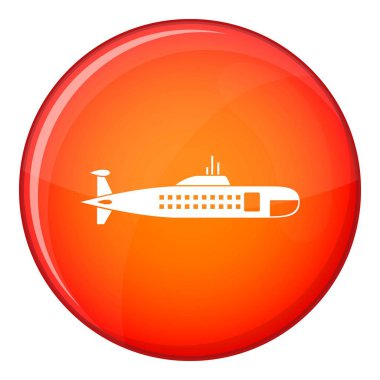 Askeri denizaltı simgesi, düz stil