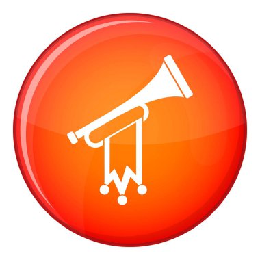 Bayrak simgesi, düz stil trompet