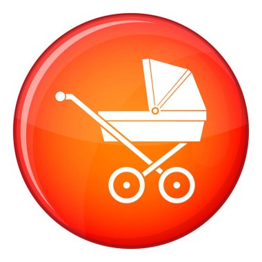 Bebek arabası simgesi, düz stil