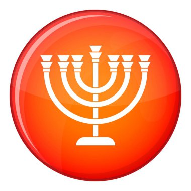 Yedi Kollu Şamdan simgesi, düz stil