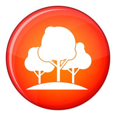 Orman ağaçları simgesi, düz stil