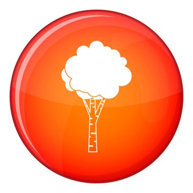 Huş ağacı simgesini, düz stil