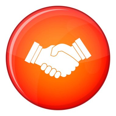 İş el sıkışma simgesi, düz stil