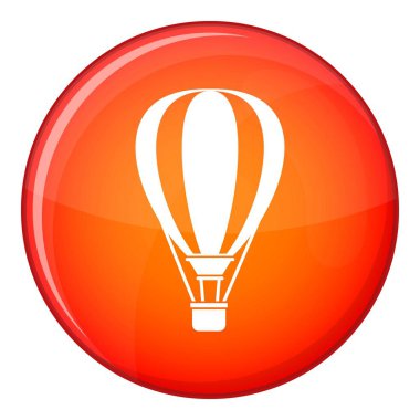 Sıcak hava balon simgesi, düz stil