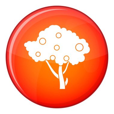 Elma elma ağacı dalları simgesini, düz stil