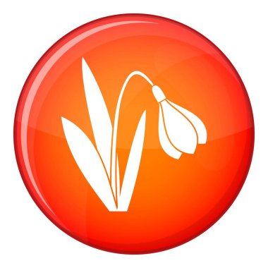 Çan çiçeği simgesi, düz stil