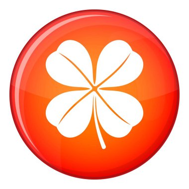 Yonca yaprağı simgesi, düz stil