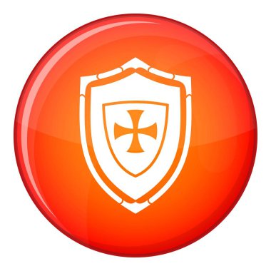 Kalkan simgesi, düz stil ile