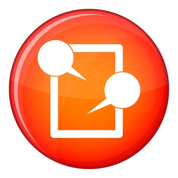 Tablet icono de chat, estilo plano — Archivo Imágenes Vectoriales