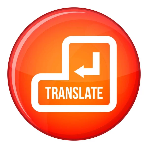 Przetłumacz ikonę przycisku, płaski — Wektor stockowy