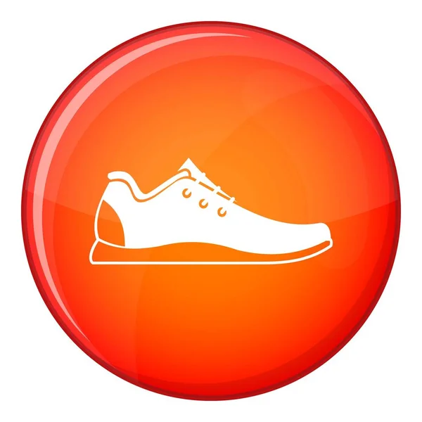 Icono de zapato atlético, estilo plano — Vector de stock