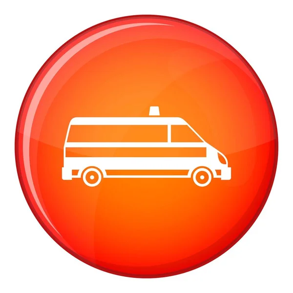 Ambulance car icon, flat style — Stock Vector