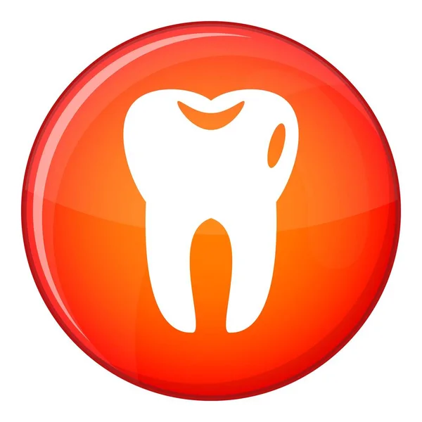 Ikona zęba, płaska — Wektor stockowy