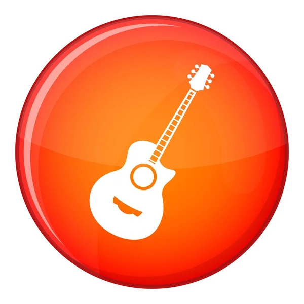 クラシック ギターのアイコン、フラット スタイル — ストックベクタ