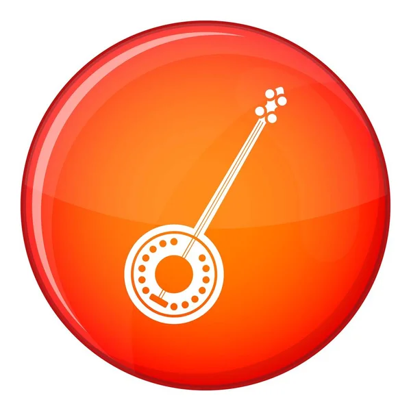 Banjo icono, estilo plano — Vector de stock